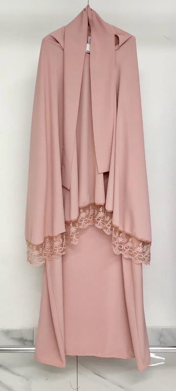 Khimaar + Abaya Lace Medina Silk