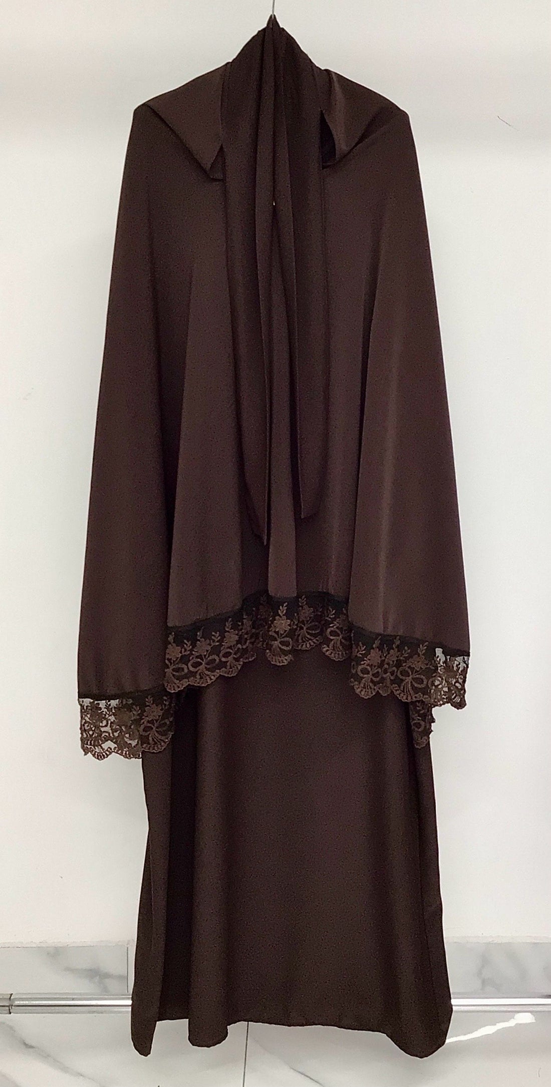 Khimaar + Abaya Lace Medina Silk